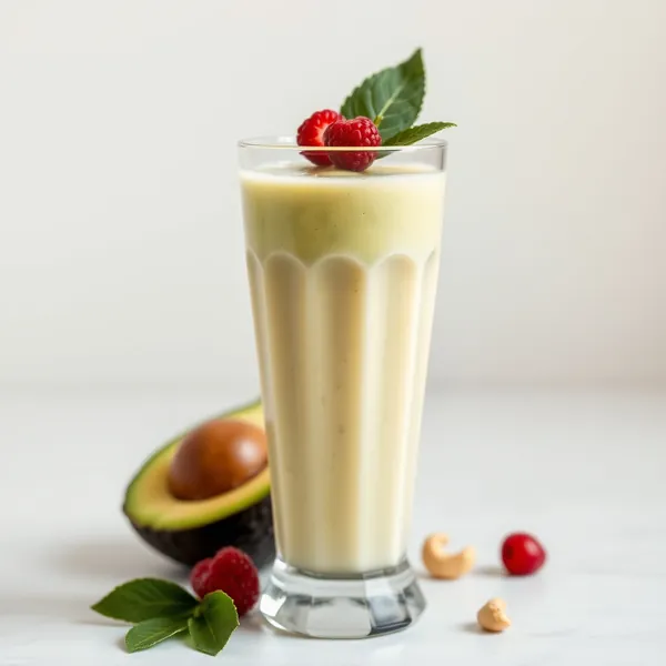 Smoothie d'Avocat et de Lait de Cajou qui Renforce le Système Immunitaire