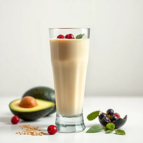 Smoothie d'Avocat et de Lait d'Épeautre qui Renforce le Système Immunitaire