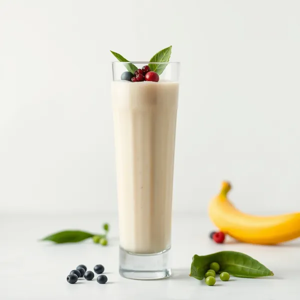 Smoothie de Leite de Ervilha e Banana que Impulsiona o Sistema Imunológico