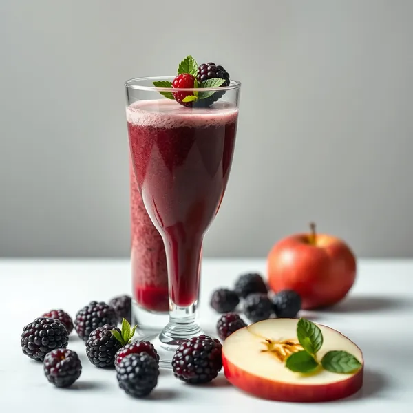 Smoothie de Suco de Amora e Maçã para Aumentar a Imunidade
