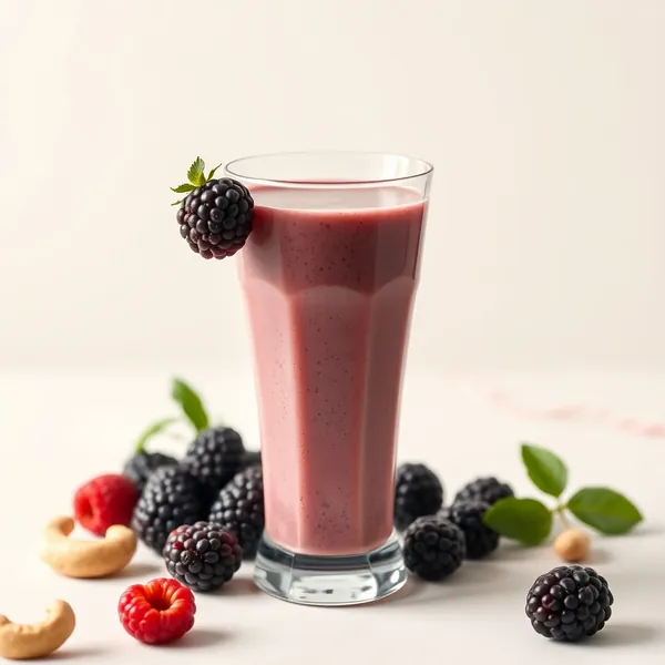 Smoothie de Amora e Leite de Caju que Aumenta a Imunidade