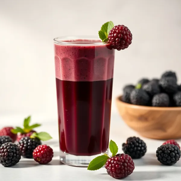 Smoothie di Caffè Freddo con More per Rafforzare il Sistema Immunitario