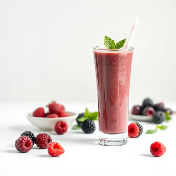 Smoothie di Yogurt Greco e More che Potenzia il Sistema Immunitario