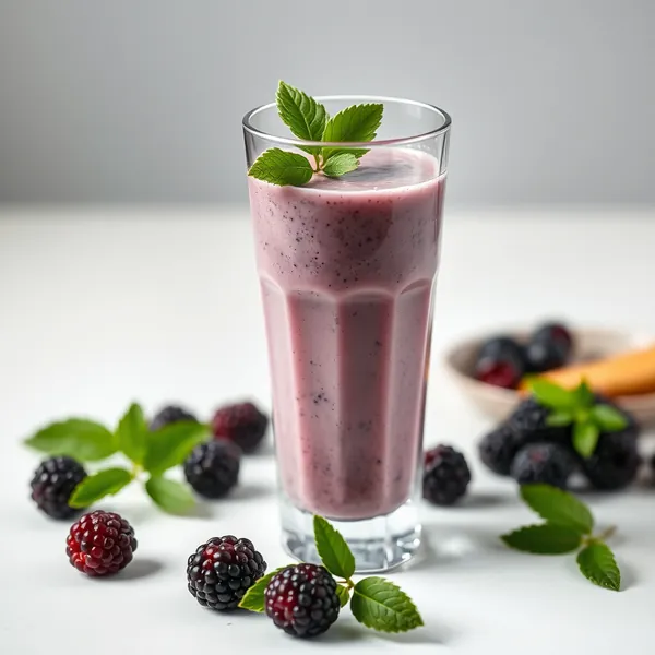Batido de Mora con Leche de Cáñamo para Aumentar la Inmunidad