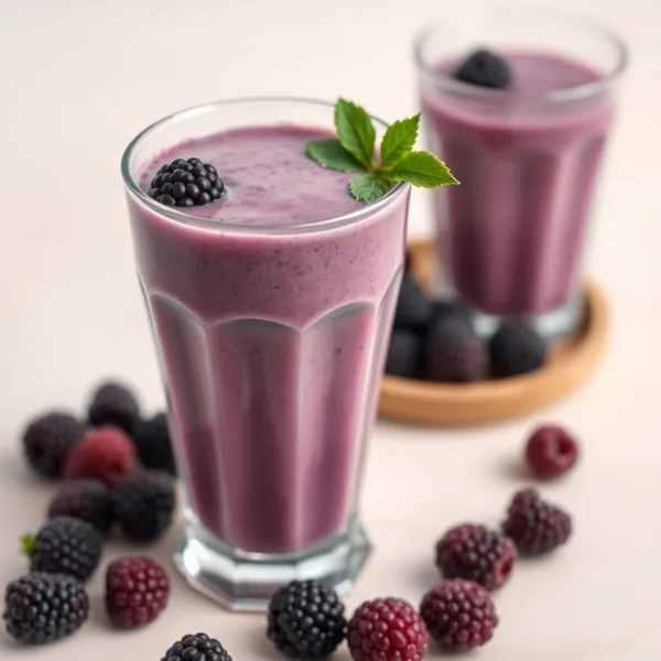 Smoothie de Amora e Leite de Ervilha que Aumenta a Imunidade