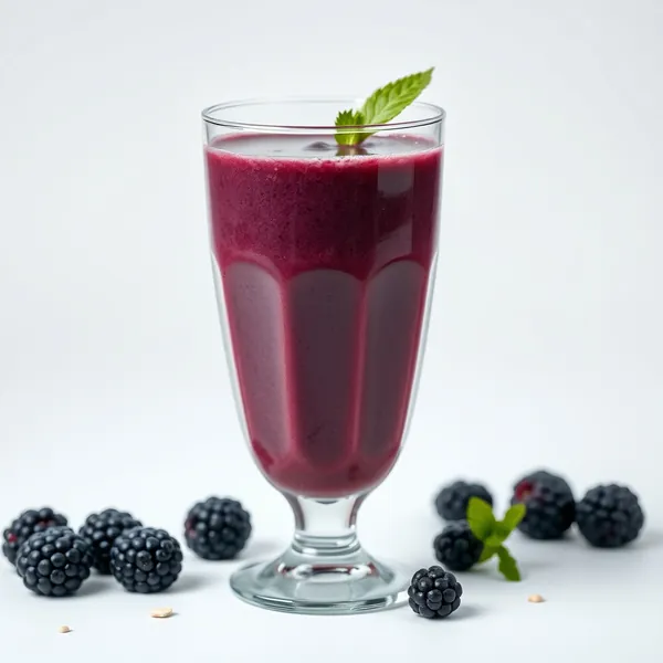 Immune-Boosting Blackberry Rice Milk Smoothie
