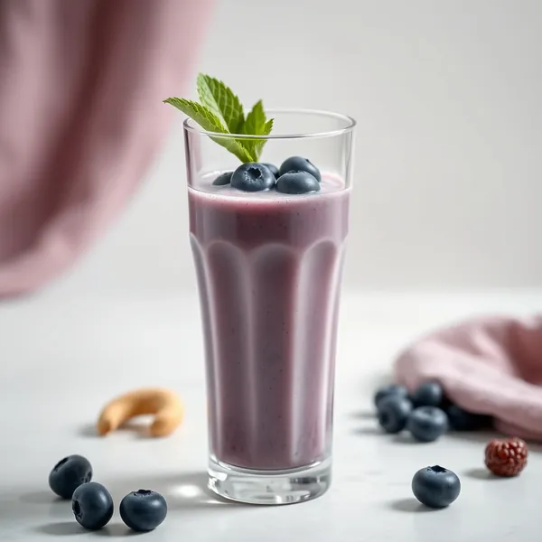 Immune-Boosting Blueberry Cashew Milk Smoothie