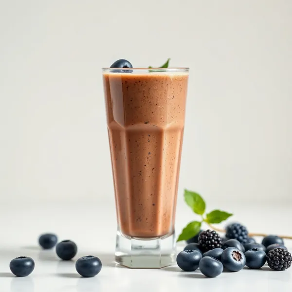 Smoothie de Café Frio com Mirtilos que Impulsiona o Sistema Imunológico