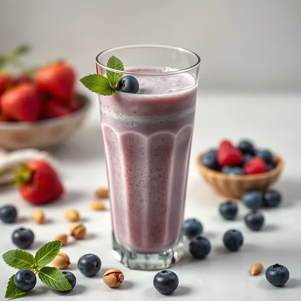 Immune Boosting Blueberry Pistachio Milk Smoothie