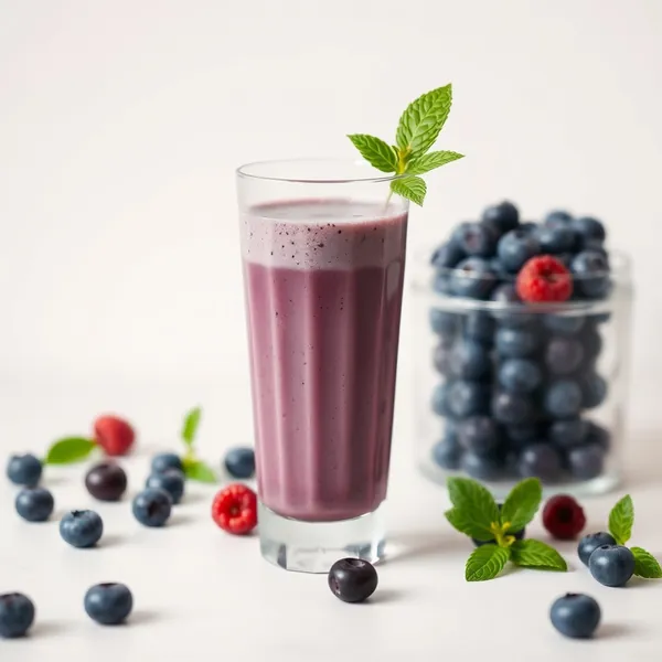 Batido de Proteína de Mirtilo que Aumenta a Imunidade