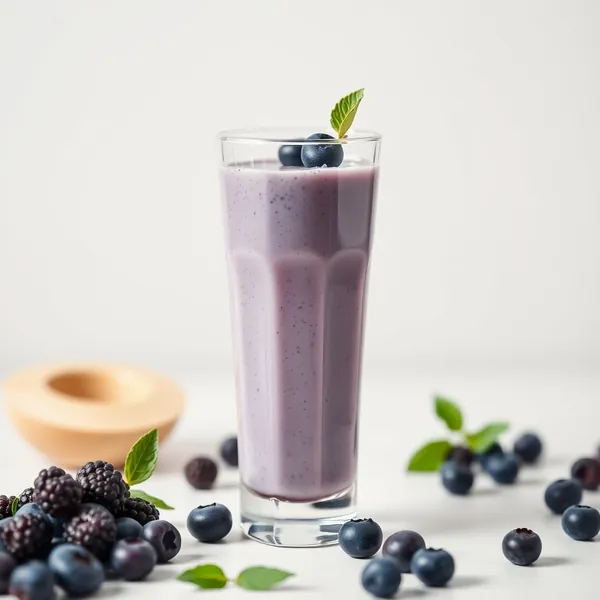 Smoothie de Soja aux Myrtilles qui Renforce le Système Immunitaire