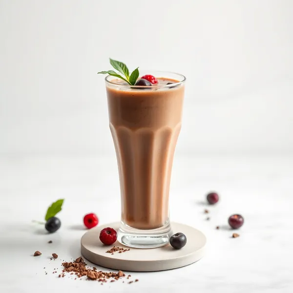 Smoothie de Cacau em Pó e Leite de Cânhamo que Impulsiona o Sistema Imunológico