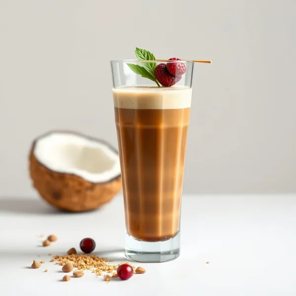Smoothie de Café Frio com Coco para Aumentar o Sistema Imunológico