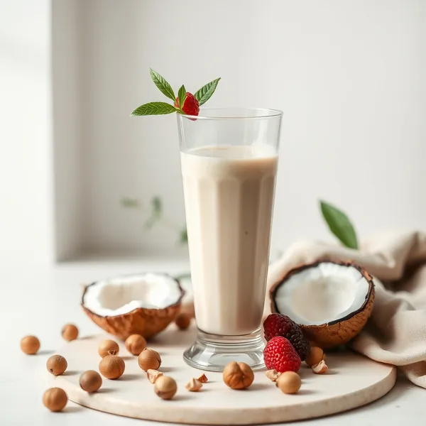 Smoothie de Leite de Coco e Avelã que Reforça o Sistema Imunológico