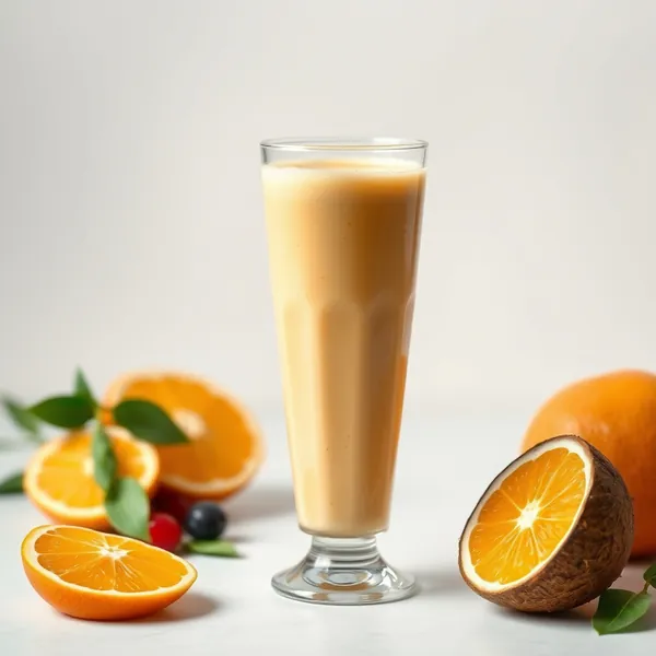 Smoothie de Suco de Laranja e Coco para o Sistema Imunológico