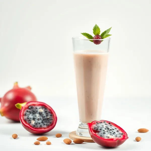 Smoothie de Dragonfruit e Leite de Amêndoa que Impulsiona o Sistema Imunológico