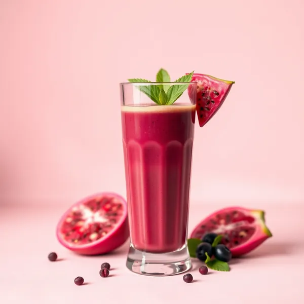 Smoothie de Café Frio com Fruta Dragão que Impulsiona o Sistema Imunológico