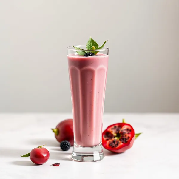 Smoothie de Fruta Dragão com Leite de Cânhamo que Aumenta a Imunidade