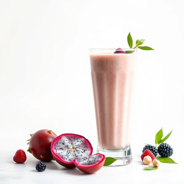 Smoothie de Dragon Fruit et Lait de Macadamia qui Boost l'Immunité