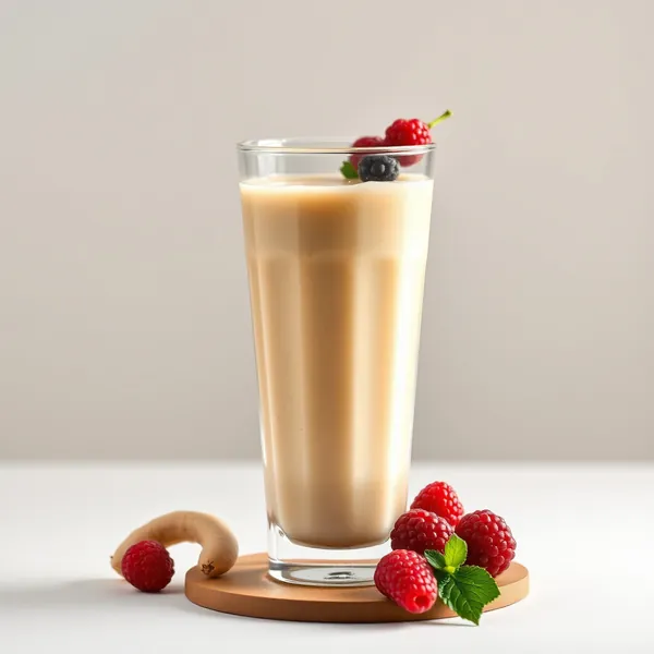 Smoothie de Leite de Caju e Gengibre que Impulsiona o Sistema Imunológico