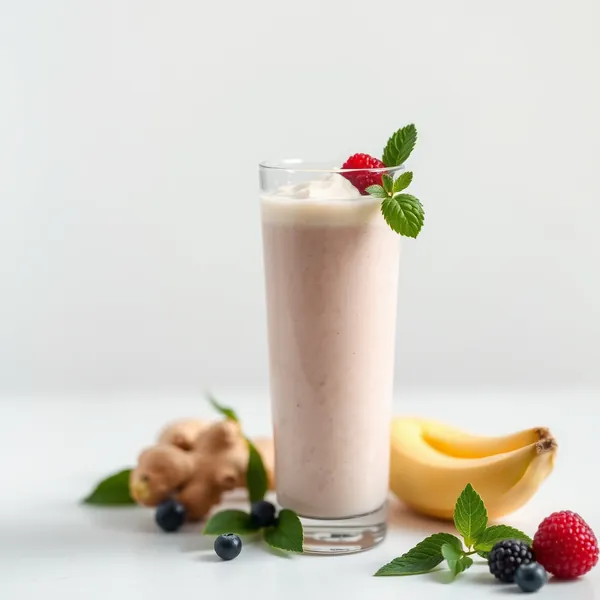 Smoothie di Zenzero Yogurt Greco che Potenzia il Sistema Immunitario