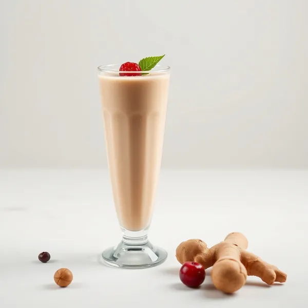 Smoothie de Leite de Avelã e Gengibre que Aumenta a Imunidade