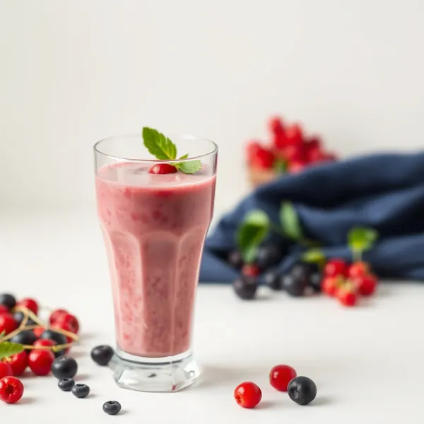 Smoothie aus Cashew-Milch und Goji-Beeren zur Stärkung des Immunsystems