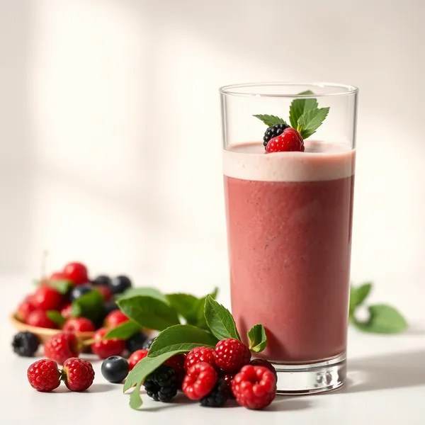Smoothie de Yogurte Grego com Bagas de Goji que Reforçam o Sistema Imunológico