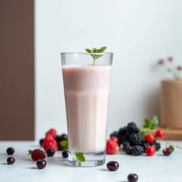 Smoothie de Kefir aux Baies de Goji qui Renforce le Système Immunitaire