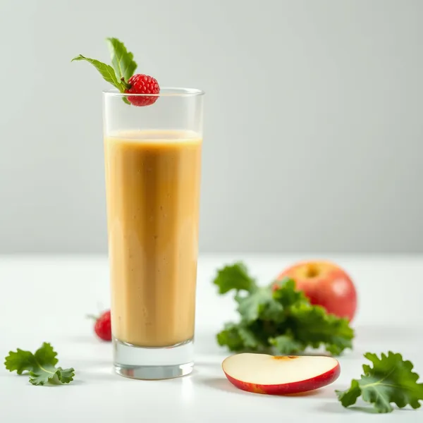 Smoothie de Suco de Maçã e Couve que Aumenta a Imunidade