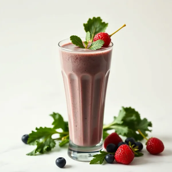 Smoothie de Kale et de Yogourt Grec qui Boost l'Immunité