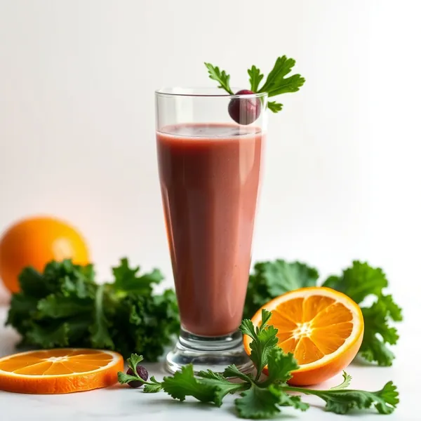 Smoothie de Kale et Jus d'Orange pour le Système Immunitaire