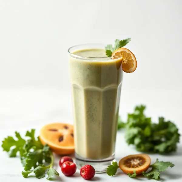 Smoothie de Kale et Lait de Riz qui Renforce le Système Immunitaire