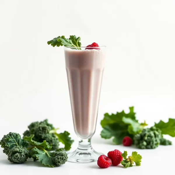 Batido de Col Rizada con Leche de Soja que Refuerza el Sistema Inmunológico