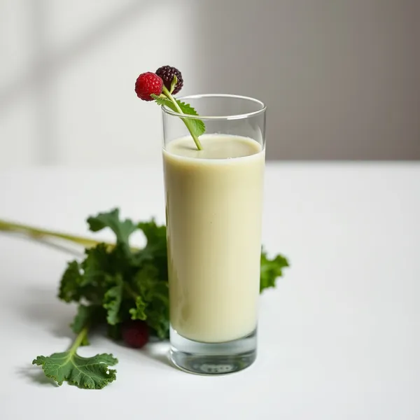 Batido de Col Rizada con Leche de Espelta