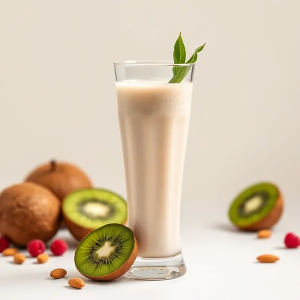 Immunsystem-Unterstützender Kiwi Mandel Kokosmilch Smoothie