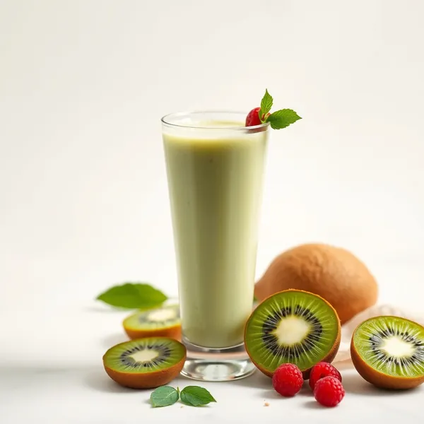 Smoothie aus Kiwi und Hanfmilch zur Stärkung des Immunsystems