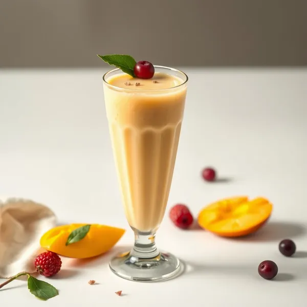 Smoothie de Mangue et de Lait d'Épeautre qui Renforce le Système Immunitaire