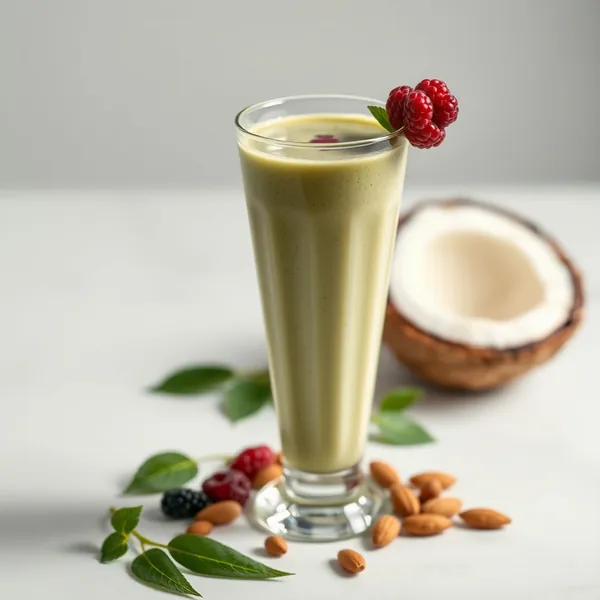 Immune-Boosting Matcha Almond Coconut Milk Smoothie