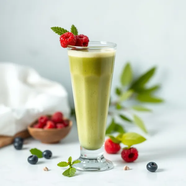 Smoothie de Matcha e Água de Coco que Impulsiona o Sistema Imunológico