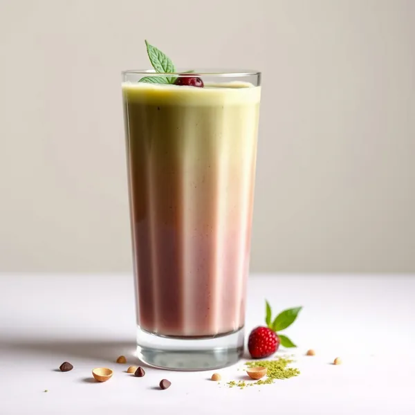 Matcha und Haselnussmilch Smoothie zur Stärkung des Immunsystems