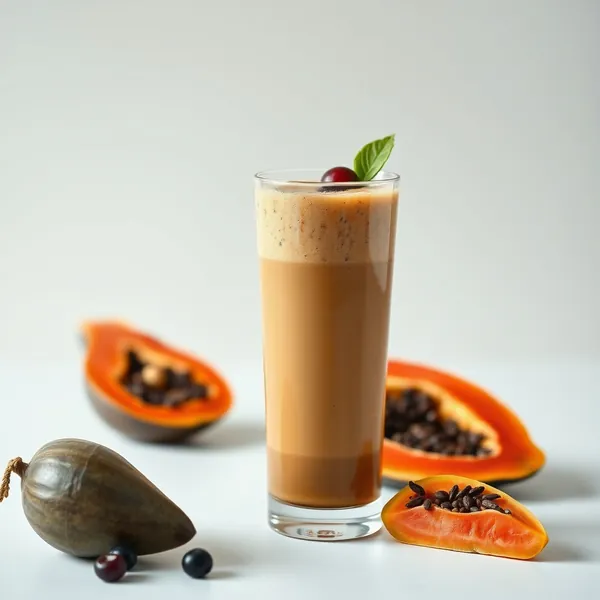 Smoothie di Papaya e Caffè Freddo per Rafforzare il Sistema Immunitario