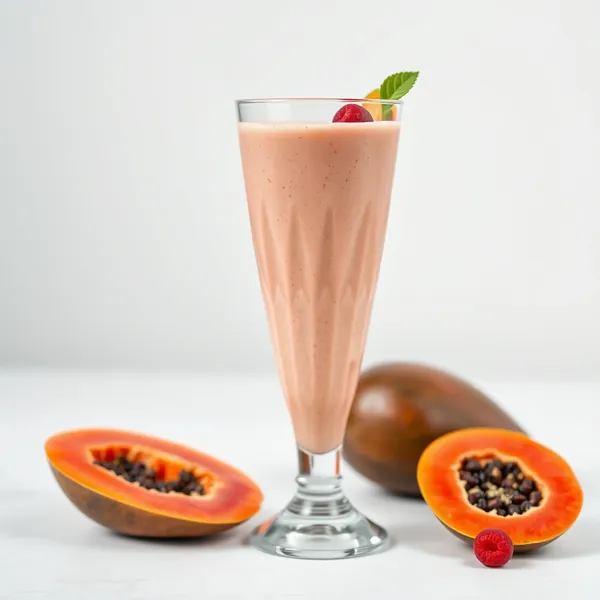 Smoothie de Papaye et de Yogourt Grec qui Renforce le Système Immunitaire