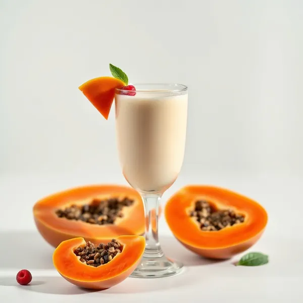 Smoothie aus Papaya und Kefir zur Stärkung des Immunsystems
