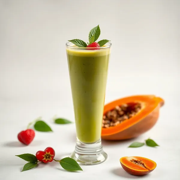 Smoothie Papaya Matcha für das Immunsystem