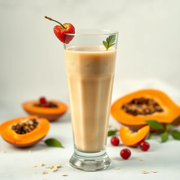 Immune-Boosting Papaya Oat Milk Smoothie