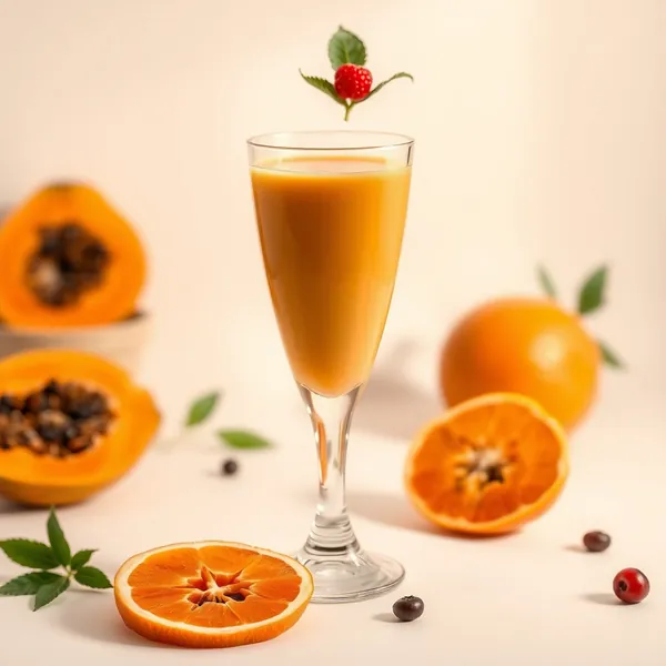 Smoothie de Papaye et Jus d'Orange qui Renforce le Système Immunitaire