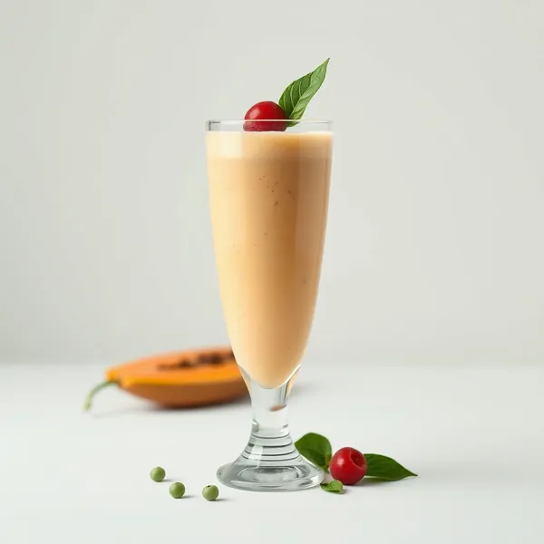 Smoothie mit Papaya und Erbsenmilch zur Stärkung des Immunsystems