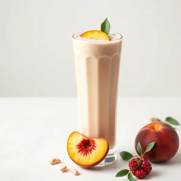 Smoothie de Pêssego e Leite de Caju que Aumenta a Imunidade