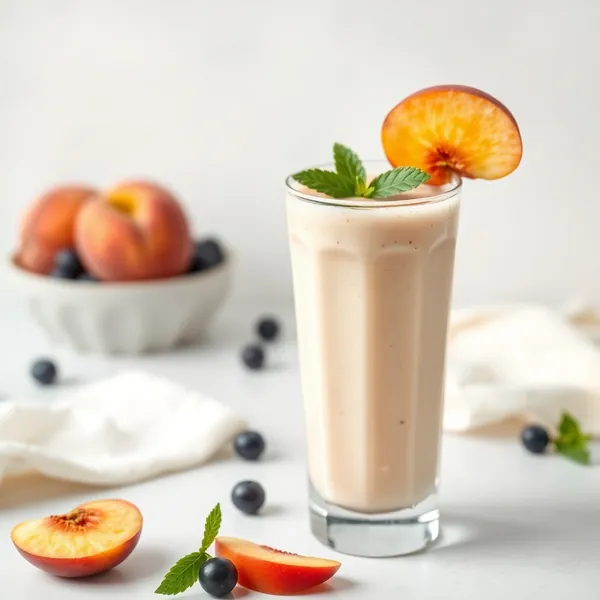 Smoothie de Kefir de Pêssego que Aumenta a Imunidade
